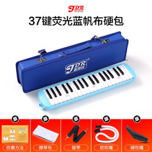 嘉德瑞口风琴37键32键初学者小学生用专业演奏级吹管乐器幼儿童女 【37键蓝色-帆布硬包】一套吹管组(吹管吹嘴)