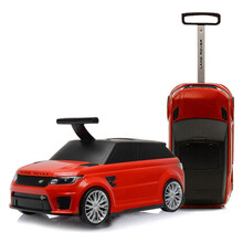 smartbebe路虎系列儿童行李箱可坐骑拉杆箱男女小孩储物玩具箱包宝宝登机旅行箱 路虎款【魔力红】