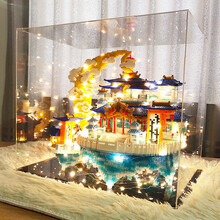 微钻积木立体拼图成人广寒宫拼装模型布达拉宫高难度立体拼插玩具七夕情人节送女友生日礼物 广寒宫+亚克力罩+2灯饰+4件工具