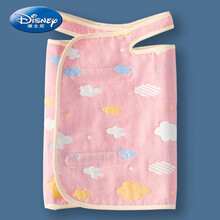 迪士尼/Disney 纱布睡袋婴儿春秋薄款宝宝睡觉护肚子神器纯棉儿童0-3岁防踢被 6层纯棉精梳纱布【粉云朵】 S码 (0-1岁)身高75cm以下