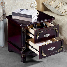 御尊匠心 欧式轻奢实木床 现代简约双人床  简欧奢华婚床法式 床头柜轻奢 1800*2000