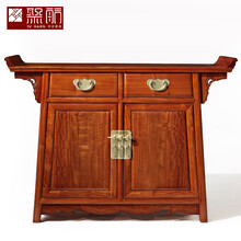 知府红木家具缅甸花梨（学名：大果紫檀）纯实木明式二联储家用中式玄关多功能储物柜收纳柜 长120-宽42-高90/85 双门