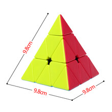 幼儿园三角形火山魔方三阶金字塔凹凸汉堡三明治儿童动脑益智玩具艺可恩 4色金字塔魔方+教程