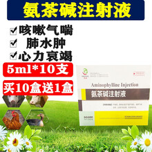 兽药兽用氨茶碱注射液猪牛羊犬咳嗽缓解气喘呼吸道疾病水肿针剂 1盒价