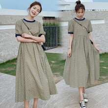 敏潮格伦孕妇夏装网红时尚高级孕妇装夏天连衣裙子外穿夏季薄款长裙女 图片色 XL