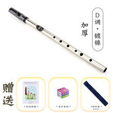 爱尔兰哨笛锡笛C调D调初学生哨笛我心永恒笛子乐器 PRO加厚D调镀镍+使用教材+电子音频+绒布袋