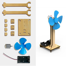 新款科学小实验套装手工制作材料儿童DIY玩具小学生科技发明手工创意 电动小风扇 (配电池)