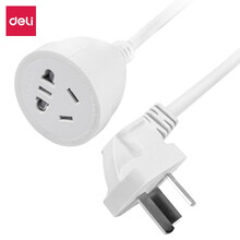 得力（deli）3米 10A 5孔3插延长线   新国标安全门电源插座延长线/电源线插座/三芯延长线   18345（03）