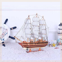 女生毕业季生日送给宿舍模型对象走心元旦闺蜜礼物玩具船送女朋友 中号33cm原木