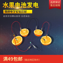 水果发电实验材料之星  水果电池实验 初中物理电学实验器材中小学可乐发电水果发电锌片铜片电极组装