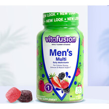 GNC    vitafusion男士复合维生素AD多种综合维生素b族b12软糖70粒 70粒