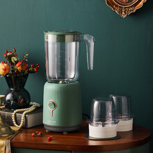 小熊（Bear）料理机多功能家用电动三杯三刀榨汁机婴儿辅食机小型搅拌机研磨机绞肉机 LLJ-C10P1【企业专享】