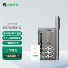 印象笔记everPEN多功能智能笔智能本手写笔点阵笔书写同步手写本 极地银 基础版