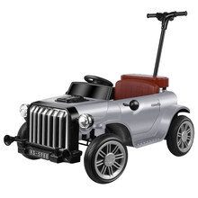 婴儿男宝宝遥控自驾小车可坐人儿童电动汽车四轮男女孩宝宝玩具车大人亲子互动溜娃推车 【烤漆银】四驱+摇摆+早教音乐+自互动踏板+皮座椅