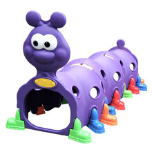 幼儿园毛毛虫钻洞儿童爬行隧道游乐玩具 小精灵爬行隧道游乐场钻圈宝宝钻洞乐园 毛毛虫-3节