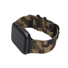 iWatch6尼龙表带苹果手表SE12345帆布运动休闲腕带透气男女潮 迷彩 38MM