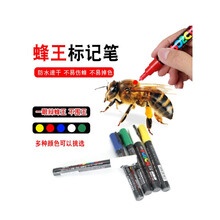 蜜蜂蜂王标记笔记号笔防水速干涂色笔不掉色养蜂育王工具 蓝色标记笔一支(常用)