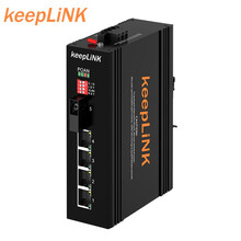 keepLINK KP-9000-65-1FX4TX-SC20A/B-W 百兆工业级物理隔离光纤收发器 单模单纤一对
