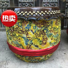 舞狮鼓醒狮鼓  头层牛皮鼓成人大鼓战鼓文艺表演出锣鼓 14寸(七彩)