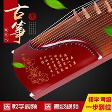 【顺丰配送】湘韵古筝成人儿童古筝初学者入门古筝琴专业考级演奏古风乐器 红色+全套礼包+实木圆凳