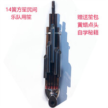 笙乐器 17簧扩音紫竹圆笙14簧方笙初学乐队用厂家 14簧方笙G送笙包+黄蜡+点头