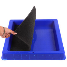 【京选推荐】鞋子消毒槽鞋底消毒池消毒脚踏盆养殖场专用消毒鞋盒养殖设备 蓝色40*44