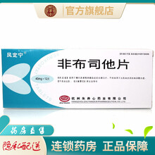 风定宁非布司他片40mg*12片菲布司他片非不司他片药飞布司他片菲布斯他片片治疗痛风患者高尿酸血症 1盒标准装：杭州朱养心药业有限公司