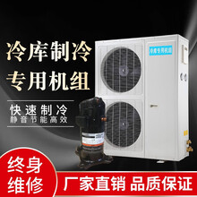 炑森  新款商用保鲜库冷库全套设备保鲜制冷机组肉类水果蔬菜冷气机海鲜保鲜保温库冷库冻库压缩一体机 新款5匹380v四件套（配5米连接铜管）省电