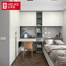好莱客 卧室定制 极简轻奢置顶大衣柜连体书柜桌子榻榻米床多功能设计 全屋家具定做 预付订金