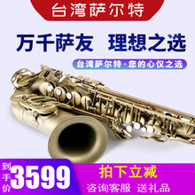 台湾萨尔特中音萨克斯乐器初学者入门款考级管乐器 降e调SP-6300大咖推荐 仿古青铜色