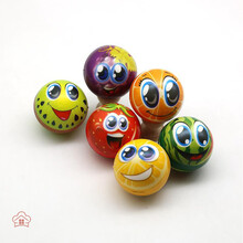 弹力球小号实心小皮球小号小的皮球软海绵弹力实心发泄求儿童手腕训练玩具 6.3cm新款水果球6个