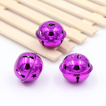 宠物猫咪彩色小铃铛狗狗双色铃铛铃铛挂饰装饰铃铛星星铃铛40mm 紫色 1个