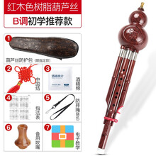 阿萨娜丝（Asanasi） 民族乐器葫芦丝初学者儿童C调降B调专业演奏型成人葫芦丝 红木色B调葫芦丝+礼包+保护包