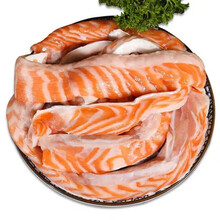三文鱼腩条鱼腩排三文鱼肉整条鲜鱼切割 三文鱼腩条6斤装