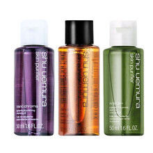 植村秀shu uemura 洁颜油卸妆油旅行套装 小样 净透50ml+绿茶50ml+琥珀50ml