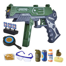 皮筋枪30连发 儿童玩具枪吃鸡玩具枪软弹枪3岁以上 冲锋金色皮筋枪 90个皮筋+1个标靶