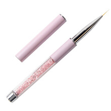茹诗妮 美甲极细拉线笔11mm粉色装钻画图彩绘美甲笔指甲油画线条初学者用 9mm