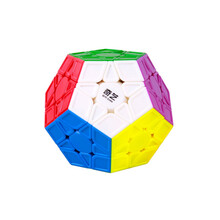 魔方五边形奇艺三阶十二面体五边形5魔12面比赛专用顺滑异形魔方 奇艺实色五魔方+底座