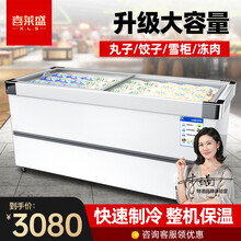 喜莱盛（Xenesen）平岛柜卧式冰柜商用展示柜冷藏柜保鲜柜冷冻海鲜卧式岛柜超市餐饮烧烤点菜柜 2.1米冷冻加深岛柜