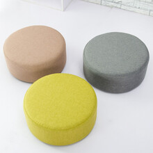 枫阅图书馆培训中心接待位酒店公寓民宿服装店换鞋凳游戏大厅小圆形墩早教班休息区等候会客洽谈休闲布艺沙发 直径80高度40公分单色