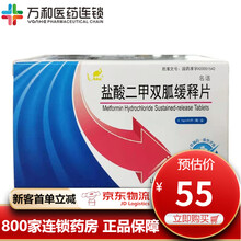 凤凰城 名诺 盐酸二甲双胍缓释片 0.5g*45片/盒 5盒装