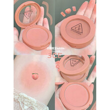 3ce腮红盘单色液体rose beige橘色nudepeach晒红女delectable ??# Rose beige 玫瑰米色 送腮红刷