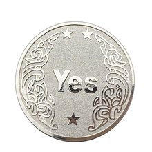 Yes No币【月光版YES NO】镀银决策幸运纪念章 魔术币把玩硬币道具纪念币