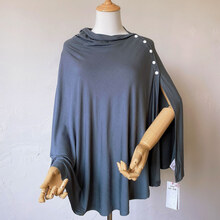 黛立香（Dailixiang） 哺乳巾外出喂奶神器遮羞布遮挡衣多功能盖罩辣妈款防走光披肩斗篷 莫兰迪灰 均码