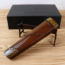 京炫（JINGXUAN)民乐古筝二胡琵琶柳琴迷你乐器模型摆件中阮葫芦丝笙扬琴古琴竹笛 16厘米印花古筝【送盒子支架】