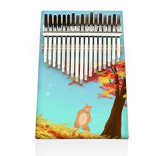 17音拇指琴卡林巴琴手指姆指琴五指琴初学者kalimba钢琴乐器 单板彩绘-小熊
