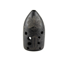 生日礼物陶埙双腔十孔初学者快速入门演奏级熏烧古埙10孔民族乐器送朋友毕业季礼物定制 荷花 十孔双腔F调