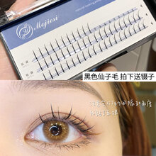 焦糖仙子毛睫毛单根眼睫毛假睫毛女自然仿真单簇嫁接仙女美睫睫毛 黑色单根仙子毛11mm