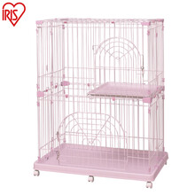 爱丽思 IRIS 猫笼子猫别墅宠物猫咪笼子双层猫舍 PEC-902桃色