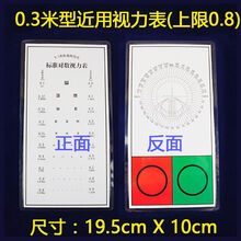 海蓝星国标体检视力表PVC新标准E字儿童卡通视力表防水测视力检测表 手持近距离小视力表